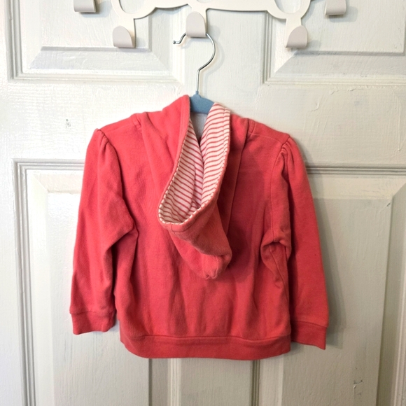 Baby Gap Salmon and White Zip up Hoodie Size 6-12M - Picture 2 of 3